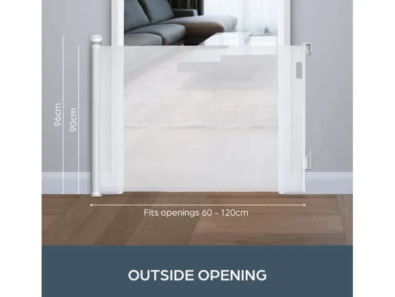 DREAMBABY Türschutzgitter Glide n Hide 60 cm - 140 cm Weiss
