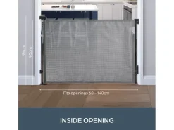 DREAMBABY Türschutzgitter Glide n Hide 60 cm - 140 cm Grau
