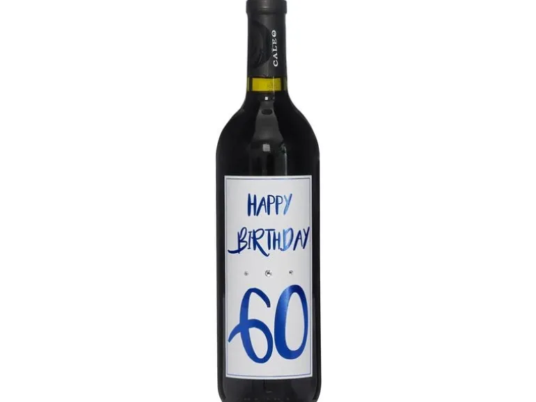 Dreams and Fantasy Geschenkidee Rotwein Happy Birthday 60 Blau, 750 ml