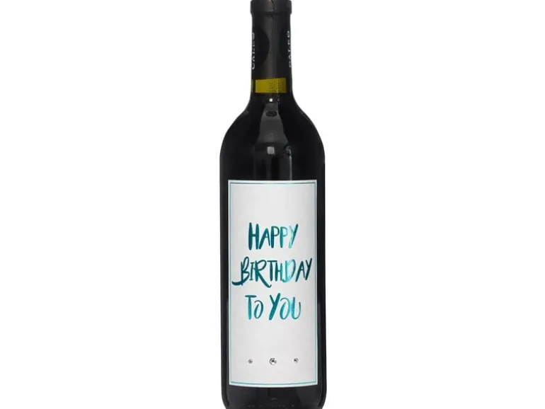 Dreams and Fantasy Geschenkidee Rotwein Happy Birthday Türkis, 750 ml