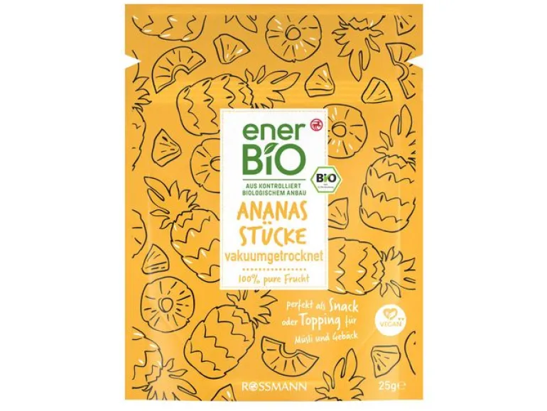 enerBIO Ananasstücke vakumgetrocknet 25 g