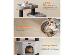 Feandrea Large Multi-Tier Cat Tree 55 x 55 x 195 cm