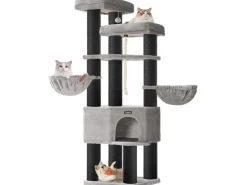 Feandrea Large Multi-Tier Cat Tree 55 x 55 x 195 cm