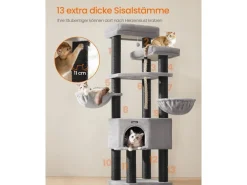 Feandrea Large Multi-Tier Cat Tree 55 x 55 x 195 cm