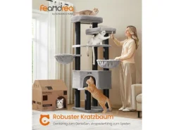 Feandrea Large Multi-Tier Cat Tree 55 x 55 x 195 cm