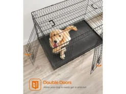 Feandrea Metallbox für Hunde 122 x 74.5 x 80.5 cm