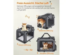 Feandrea Transportbox für Hunde & Katzen L