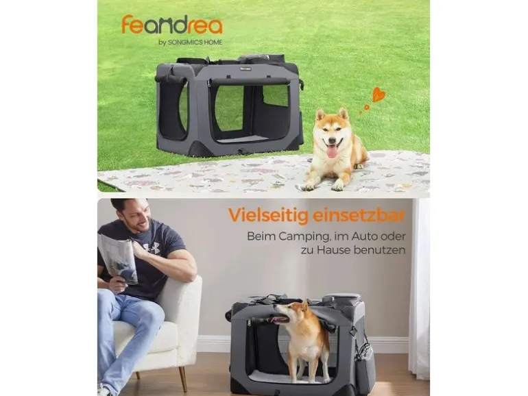 Feandrea Transportbox für Hunde & Katzen L