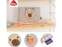 fehn Fotoalbum Capybara, Stoff, Beige / Braun, 20 x 15 cm