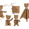 fehn Geschenkset «Bär Fred» mit Spieluhr, Schmusetuch, Stoffbuch