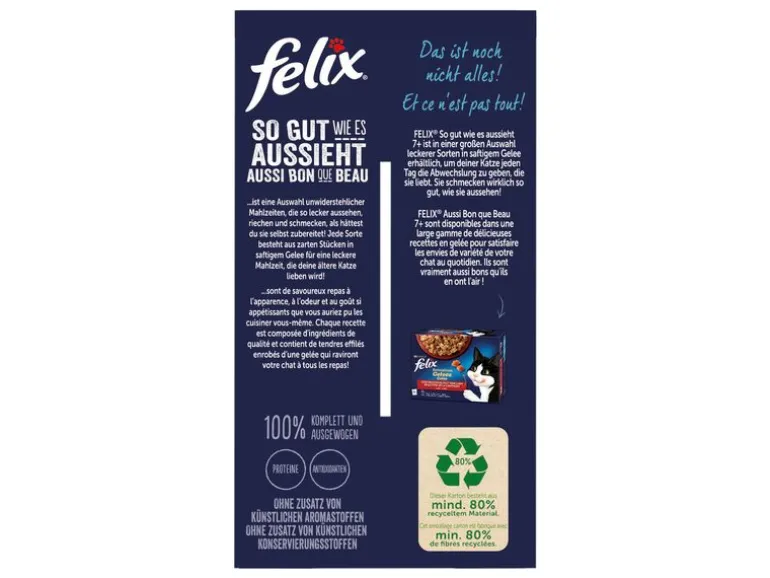 Felix Nassfutter AGAIL Senior Gemischte Vielfalt Gelée 12 x 85 g