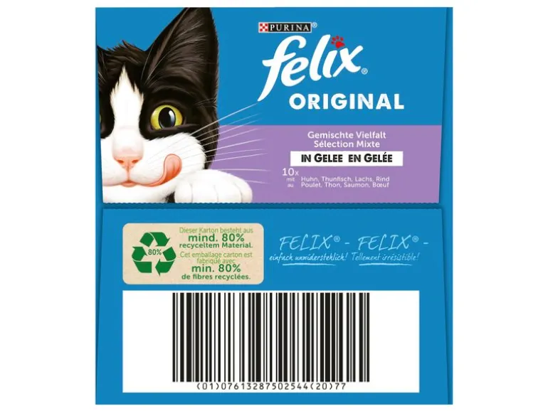 Felix Nassfutter Fleisch und Fisch in Gelée, 2x 40 x 85 g