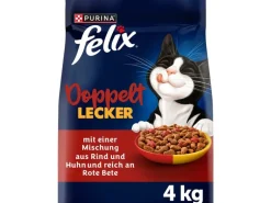 Felix Trockenfutter Doppelt Lecker Adult Fleisch 4 kg