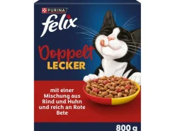 Felix Trockenfutter Doppelt Lecker Adult Fleisch 800 g
