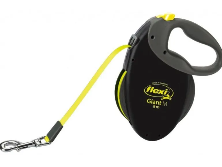 flexi Hundeleine Flexi Giant M, 8 m, Schwarz/Neongelb