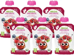 Freche Freunde Quetschbeutel Apfel, Erdbeere, Blaubeere & Himbeere 6x 100 g