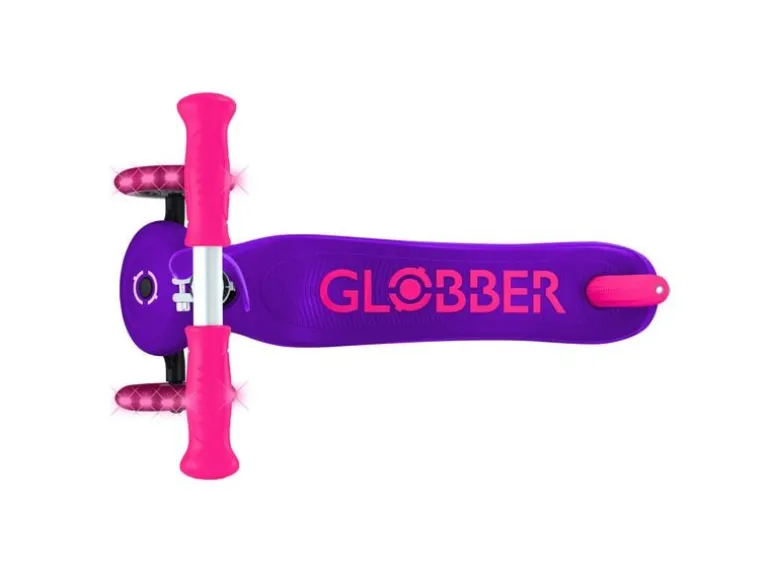 GLOBBER Primo Child Scooter mehr Lights Neonrosa