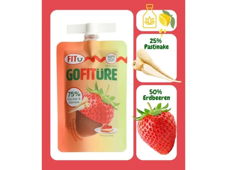 GOFITÜRE Erdbeeraufstrich mit Pastinaken 120 g
