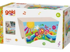 Goki Musikinstrument Cajon Blumenwiese 30 x 15.5 x 17 cm