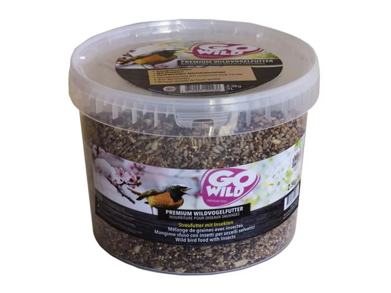 GoWild Vogelfutter Streufutter mit Insekten, 2.5 kg