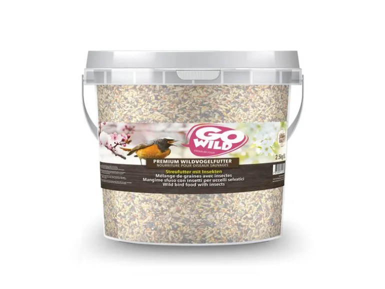 GoWild Vogelfutter Streufutter mit Insekten, 2.5 kg