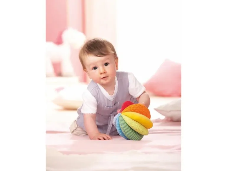 Haba Beschäftigungsspielzeug Stoffball Regenbogen