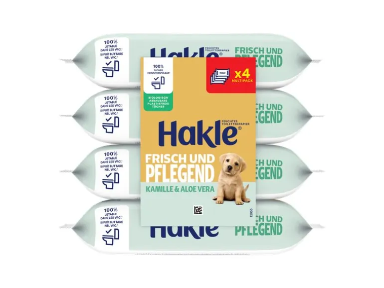 Hakle Feuchttücher Pflegende Sauberkeit 4 x 42 Stück
