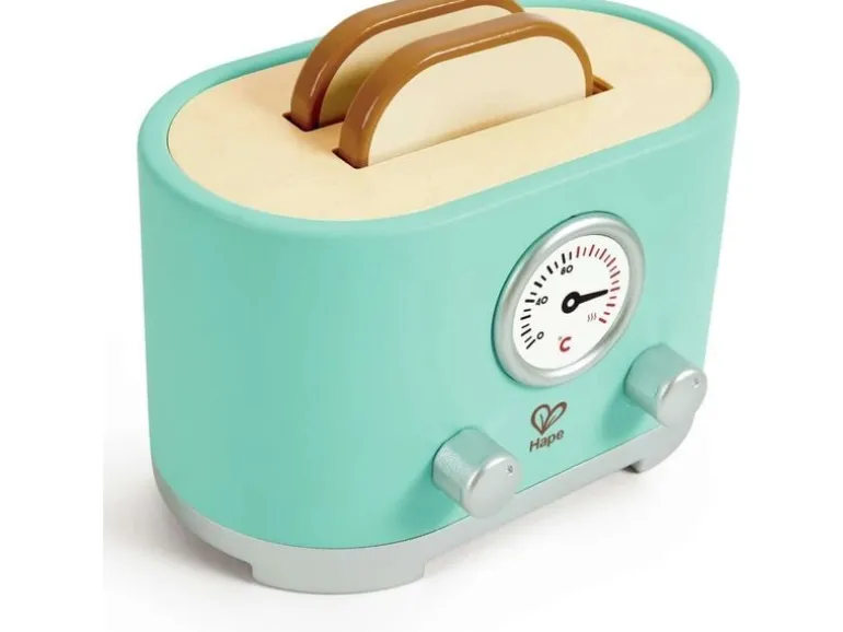 Hape Spiel-Haushaltsgerät Pop-up-Toaster-Set Kling