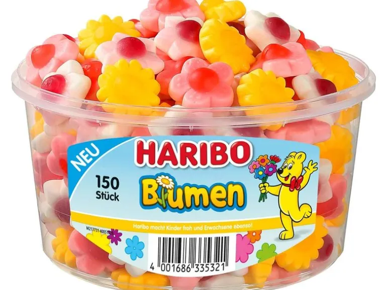 Haribo Int. Gummibonbons Dose Bunte Blumen 1020 g