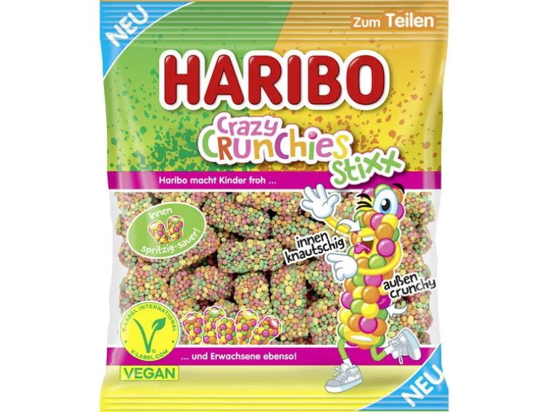 Haribo Kaubonbon Crazy Crunchies Stixx 160 g