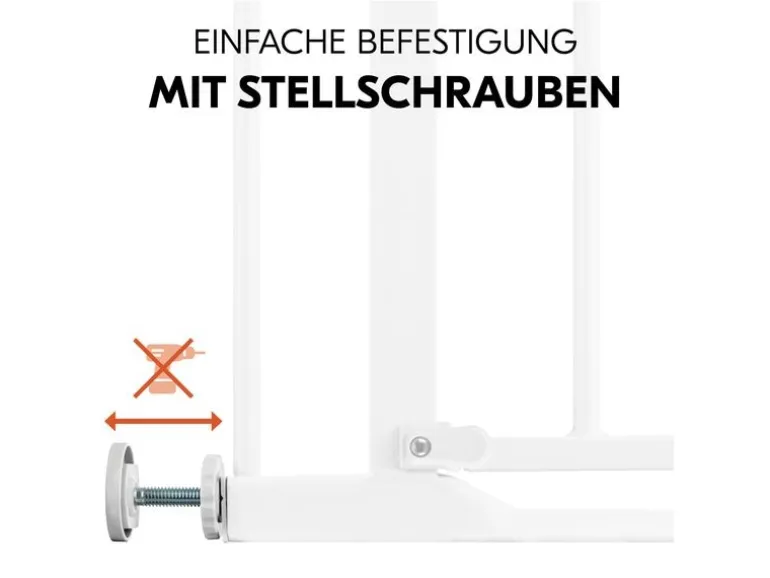 Hauck Türschutzgitter Clear Step Autoclose 2 +21 cm Weiss