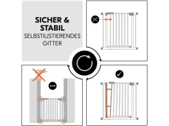 Hauck Türschutzgitter Clear Step Autoclose 2 Weiss 75 cm - 80 cm