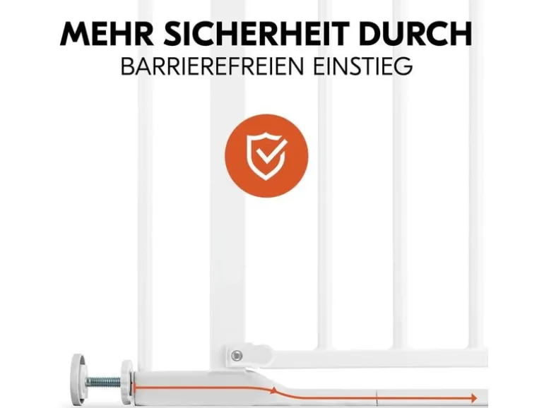Hauck Türschutzgitter Clear Step Autoclose 2 Weiss 75 cm - 80 cm