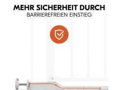 Hauck Türschutzgitter Clear Step 2 Weiss 75 cm - 80 cm