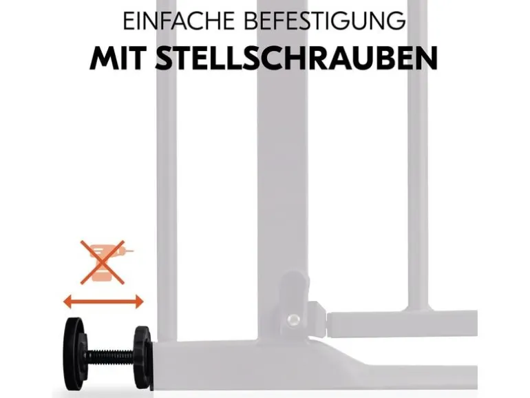 Hauck Türschutzgitter Clear Step Autoclose 2 Schwarz 75 cm - 80 cm