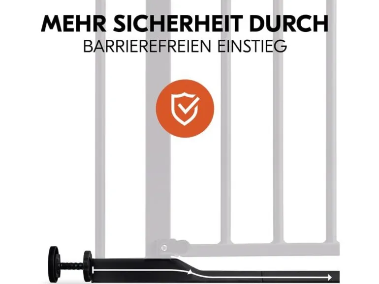 Hauck Türschutzgitter Clear Step Autoclose 2 Schwarz 75 cm - 80 cm
