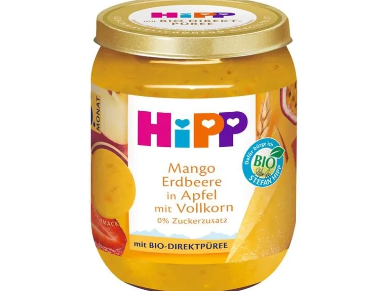 HIPP Früchte Mango Erdbeere in Apfel mit Vollkorn 160 g