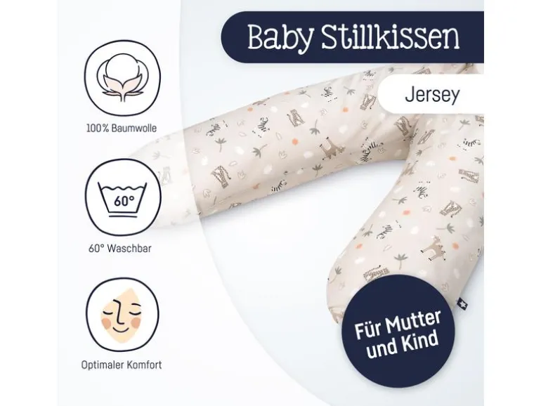 Julius Zöllner Stillkissen Jersey Savanne Beige 190 cm
