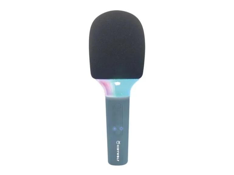 Kidywolf Mikrofon Bluetooth mit Licht blau