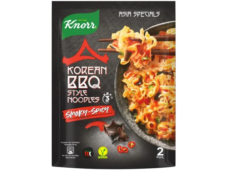 Knorr Fertiggericht Asia Specials Korean BBQ Noodles 2 Portionen