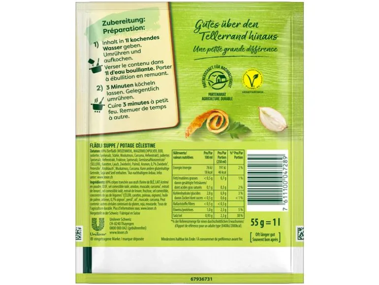 Knorr Flädli-Suppe 4 Portionen
