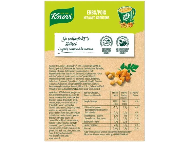Knorr Quick Soup Erbs mit Croûtons 3 Portionen