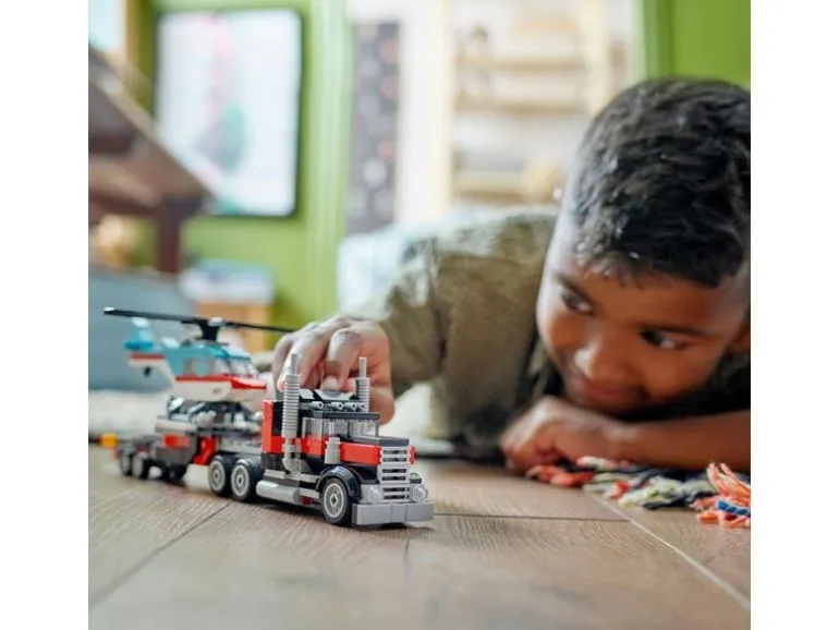 LEGO® Creator Tieflader mit Hubschrauber 31146