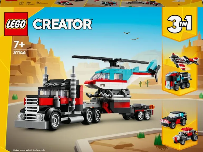 LEGO® Creator Tieflader mit Hubschrauber 31146