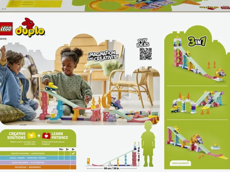 LEGO® DUPLO® Kreative Sprungschanzen, kleine Flitzer 3‑in‑1 10478