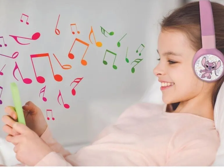 Lexibook Disney Stitch Angel 2in1 Bluetooth-Kopfhörer Rosa