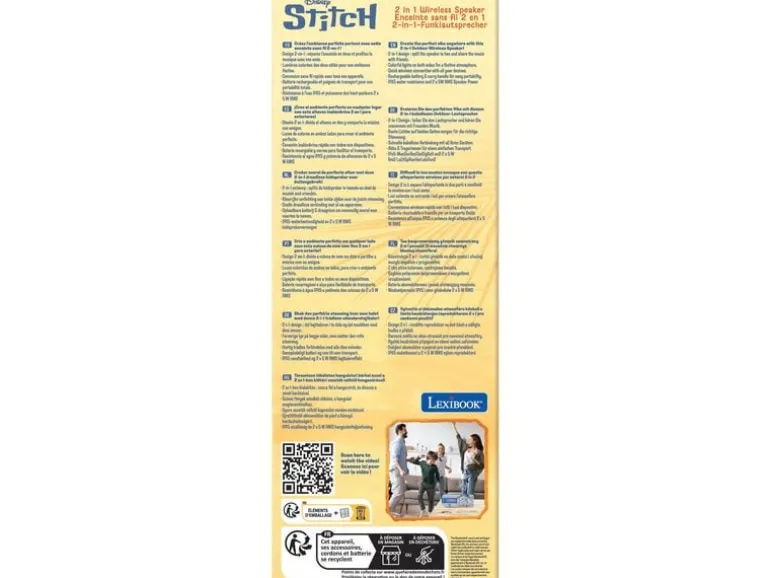 Lexibook 2-in-1 Portable Bluetooth Stitch Blau