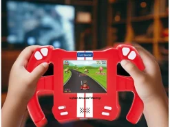 Lexibook Kinderkopfhörer Lenkrad-Konsole Cyber Arcade Racing Rot
