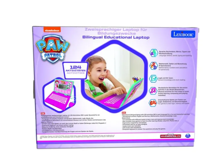 Lexibook Lern-Laptop Paw Patrol Rosa DE/ EN