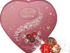 Lindt Schokoladen-Pralinen Lindor Assortiert Herz Rosa 160 g